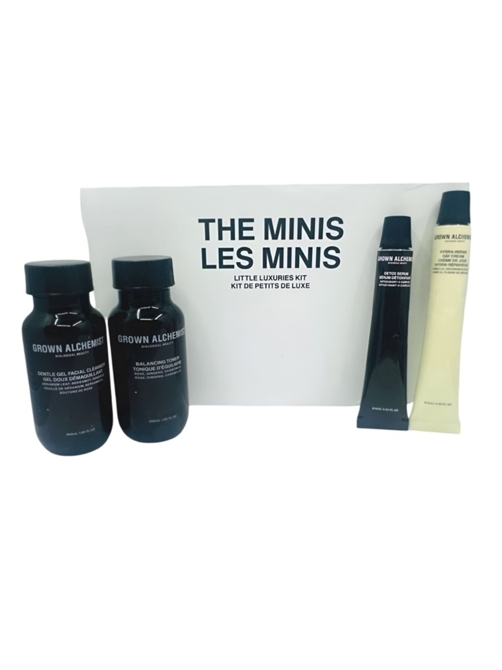 Grown Alchemist The Minis Little Luxuries Kit- Cleanser, Toner, Serum, Day Cream